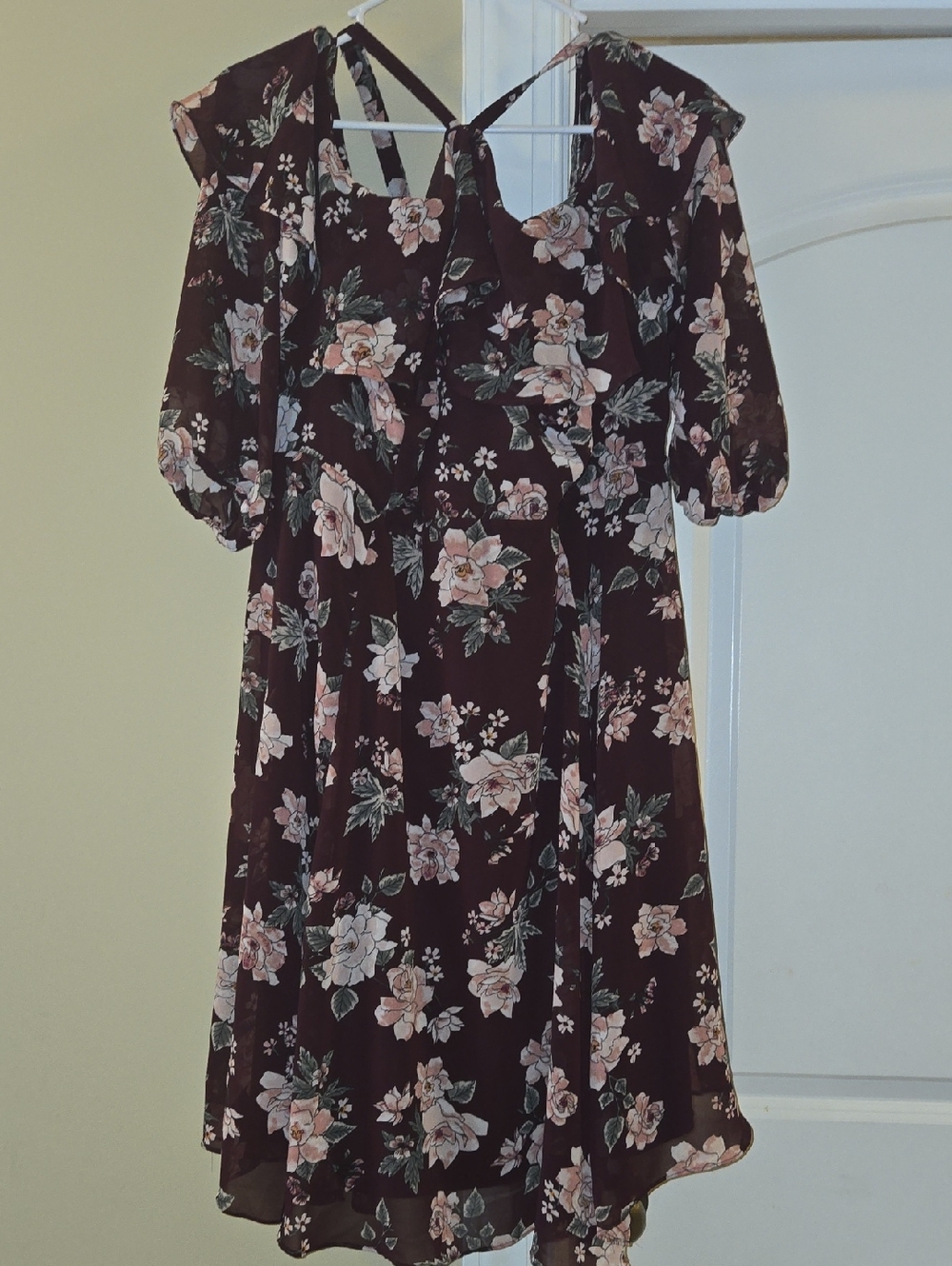 torrid Burgundy Floral Midi Dress